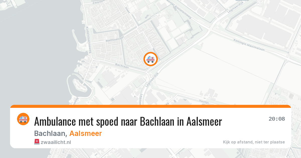 Ambulance met spoed naar Bachlaan in Aalsmeer — 24 jun 2026