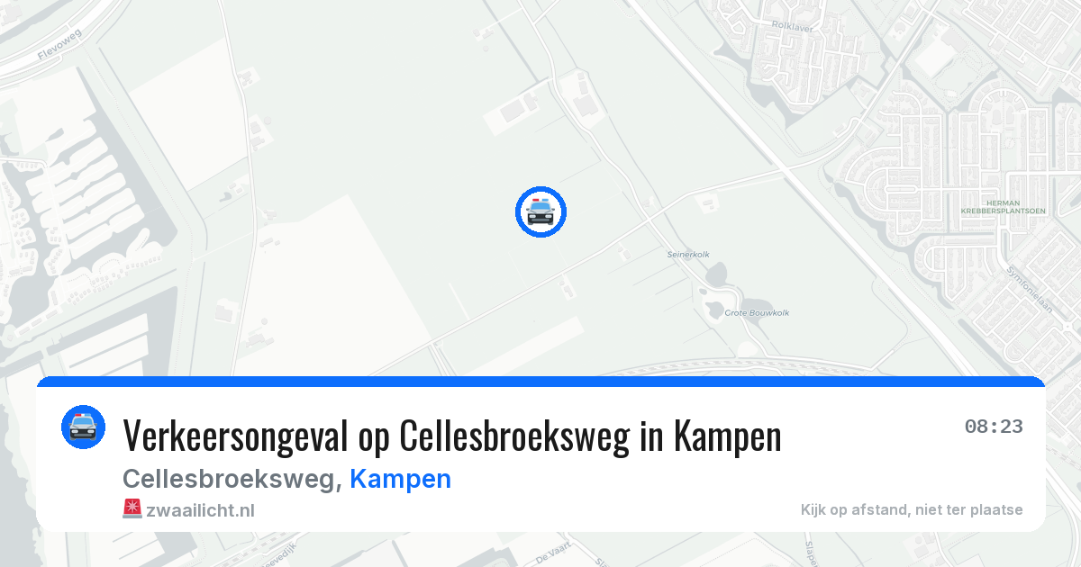 Verkeersongeval op Cellesbroeksweg in Kampen — 11 jun 2026