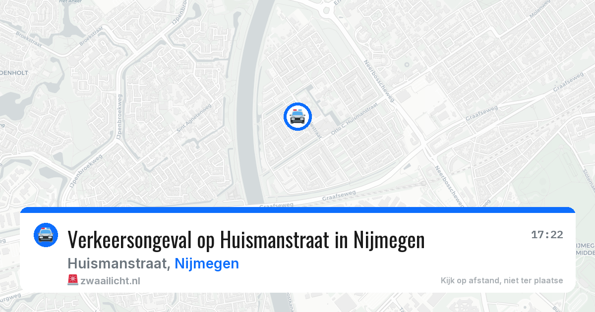 Verkeersongeval op Huismanstraat in Nijmegen — 15 apr 2026