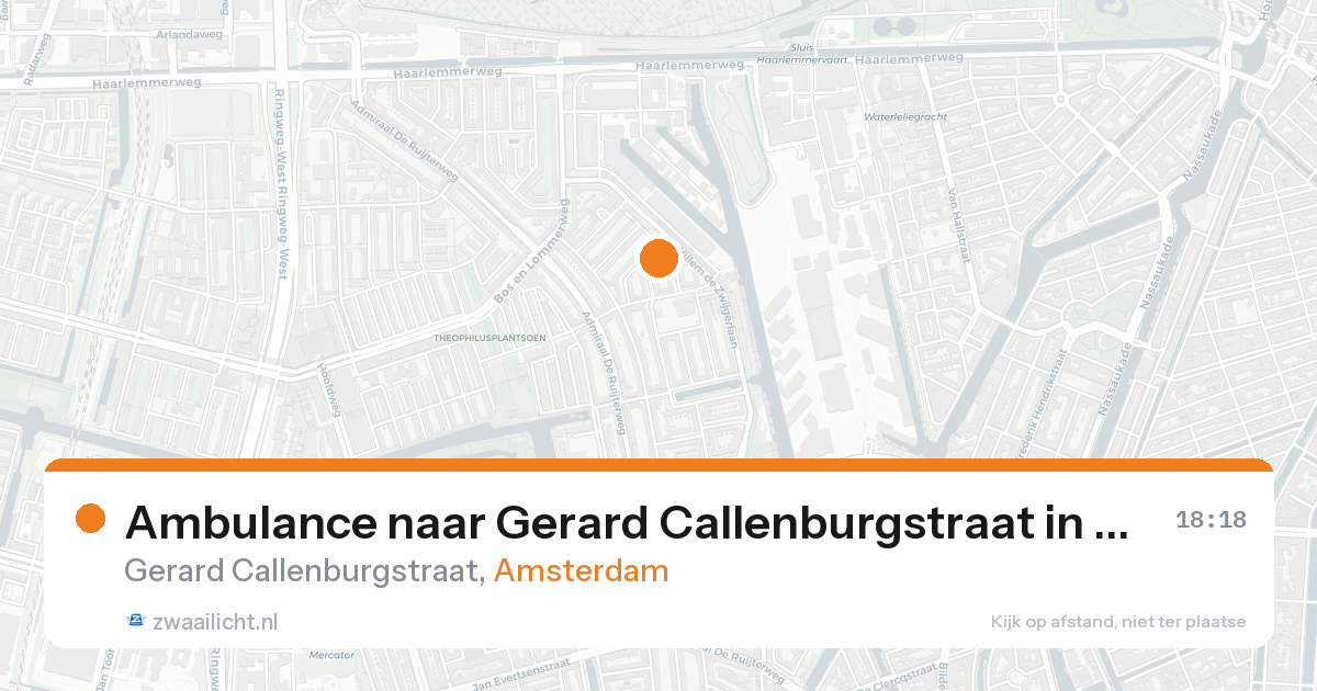 Ambulance naar Gerard Callenburgstraat in Amsterdam — 15 aug 2026
