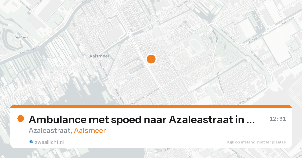 Ambulance met spoed naar Azaleastraat in Aalsmeer — 24 mei 2026