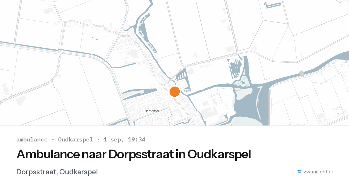 Ambulance naar Dorpsstraat in Oudkarspel — 1 sep 2026