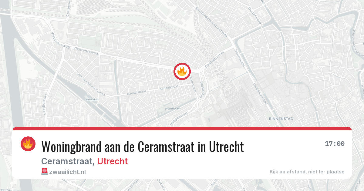 Woningbrand aan de Ceramstraat in Utrecht — 11 aug 2026