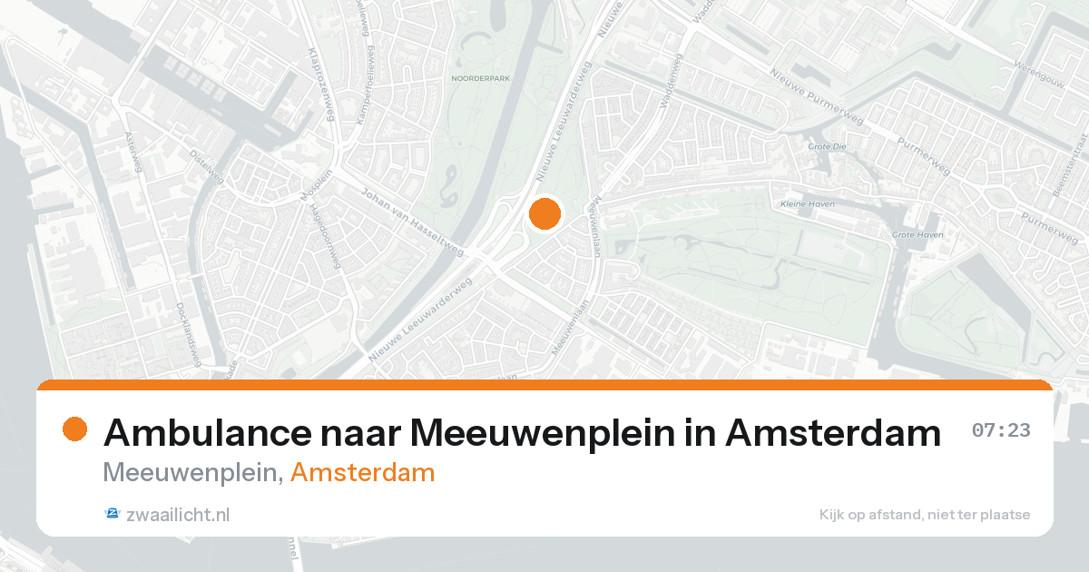 Ambulance naar Meeuwenplein in Amsterdam — 24 feb 2026