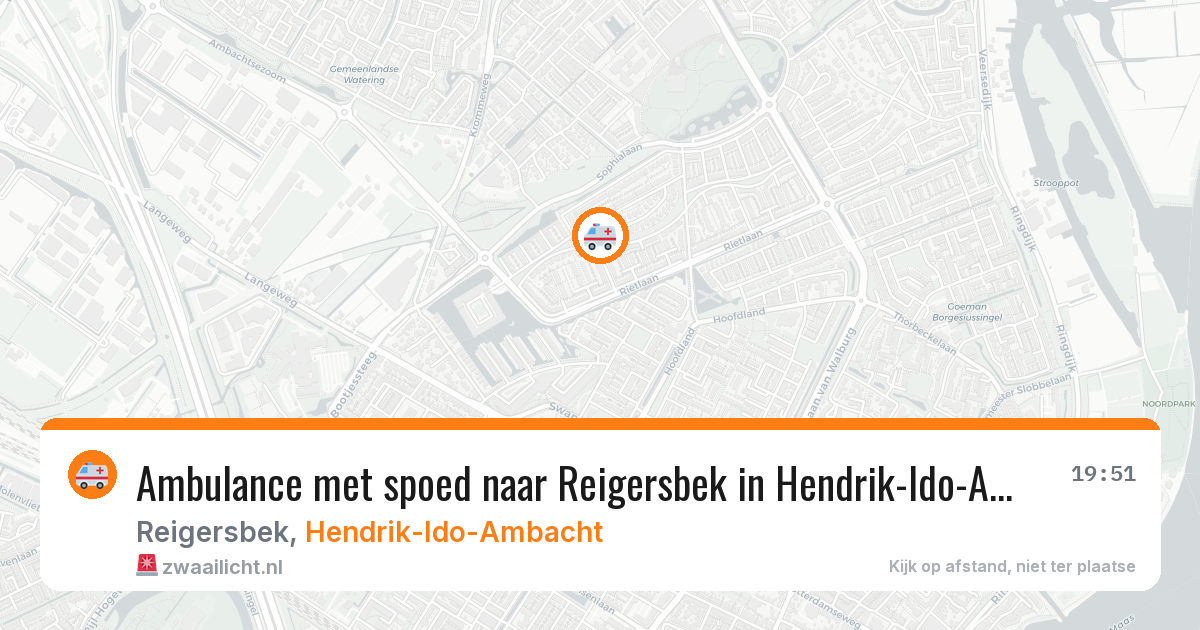 Ambulance met spoed naar Reigersbek in Hendrik-Ido-Ambacht — 21 mrt 2026