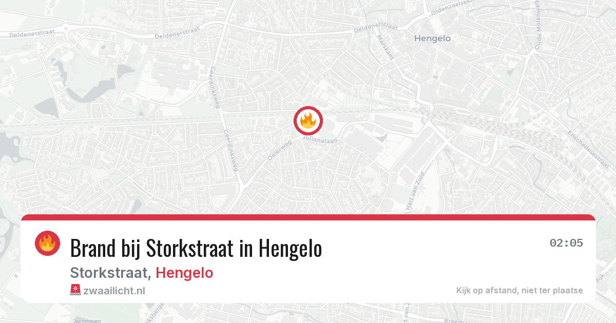Brand bij Storkstraat in Hengelo — 1 jul 2026