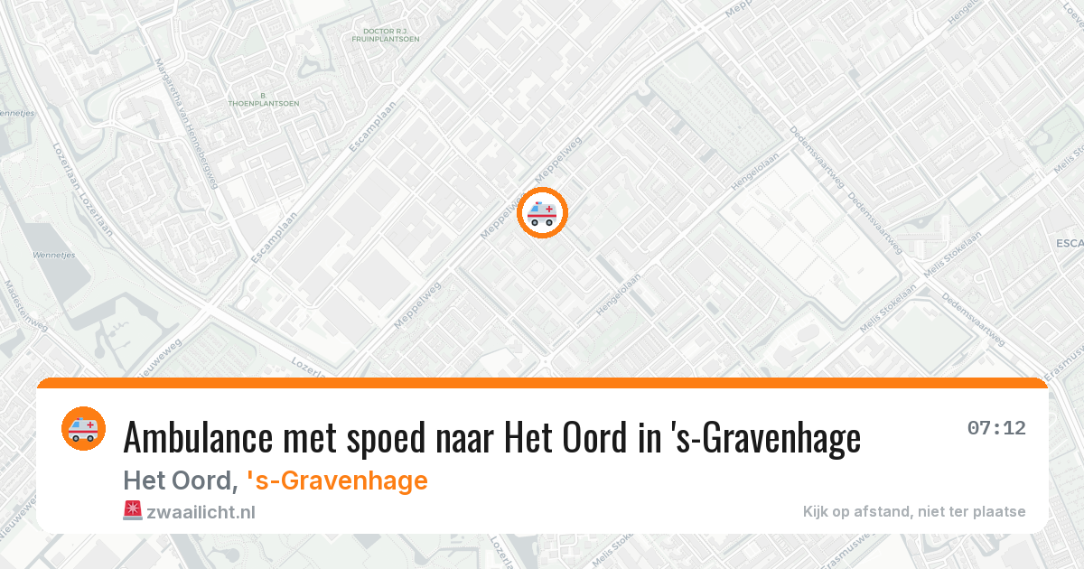 Ambulance met spoed naar Het Oord in 's-Gravenhage — 24 mei 2026