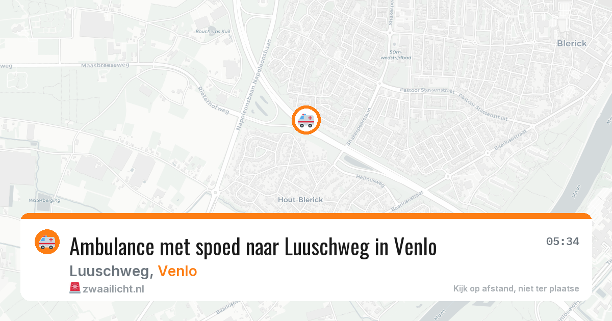 Ambulance met spoed naar Luuschweg in Venlo — 28 jul 2026