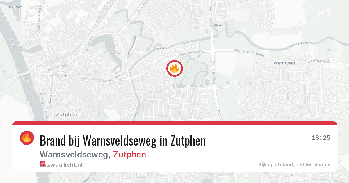 Brand bij Warnsveldseweg in Zutphen — 28 jun 2026
