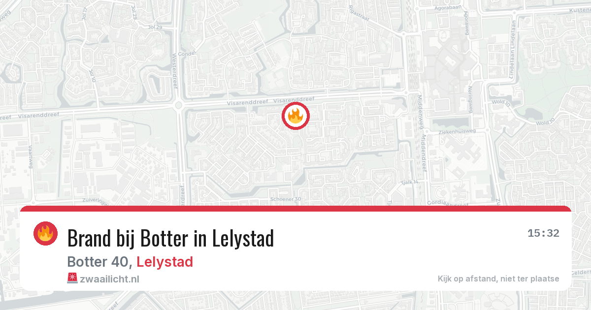 Brand bij Botter in Lelystad — 15 jun 2026