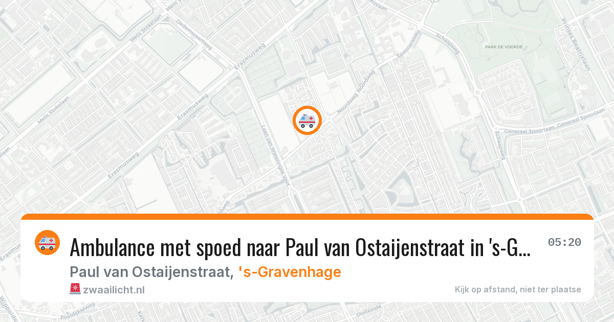 Ambulance met spoed naar Paul van Ostaijenstraat in 's-Gravenhage — 10 jun 2026