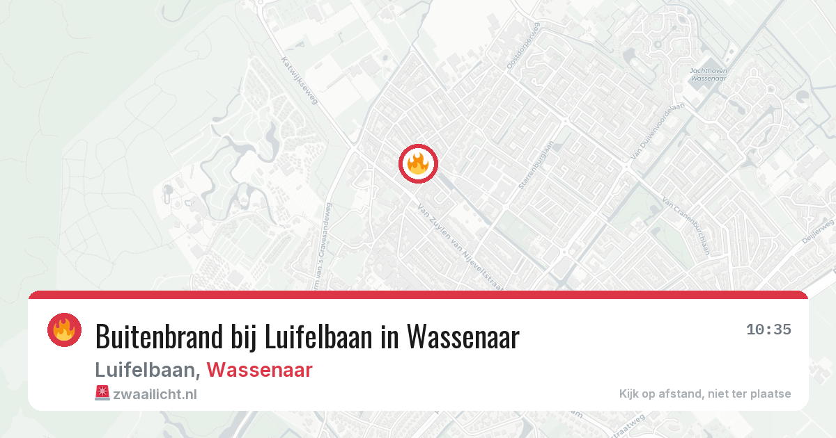 Buitenbrand bij Luifelbaan in Wassenaar — 25 mrt 2026