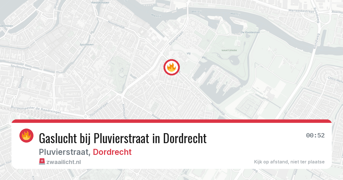 Gaslucht bij Pluvierstraat in Dordrecht — 13 mei 2026