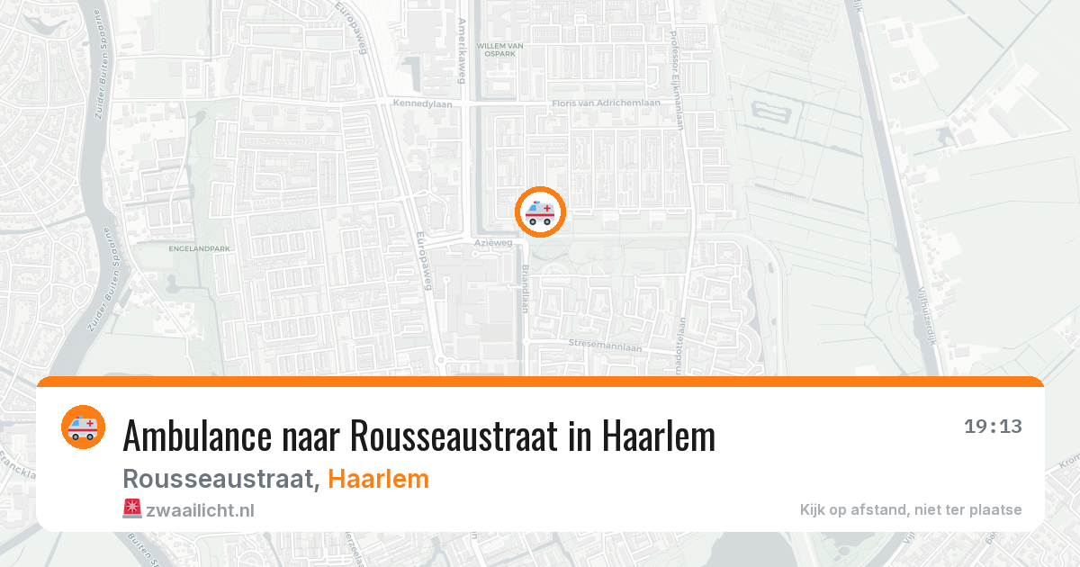 Ambulance naar Rousseaustraat in Haarlem — 25 jun 2026