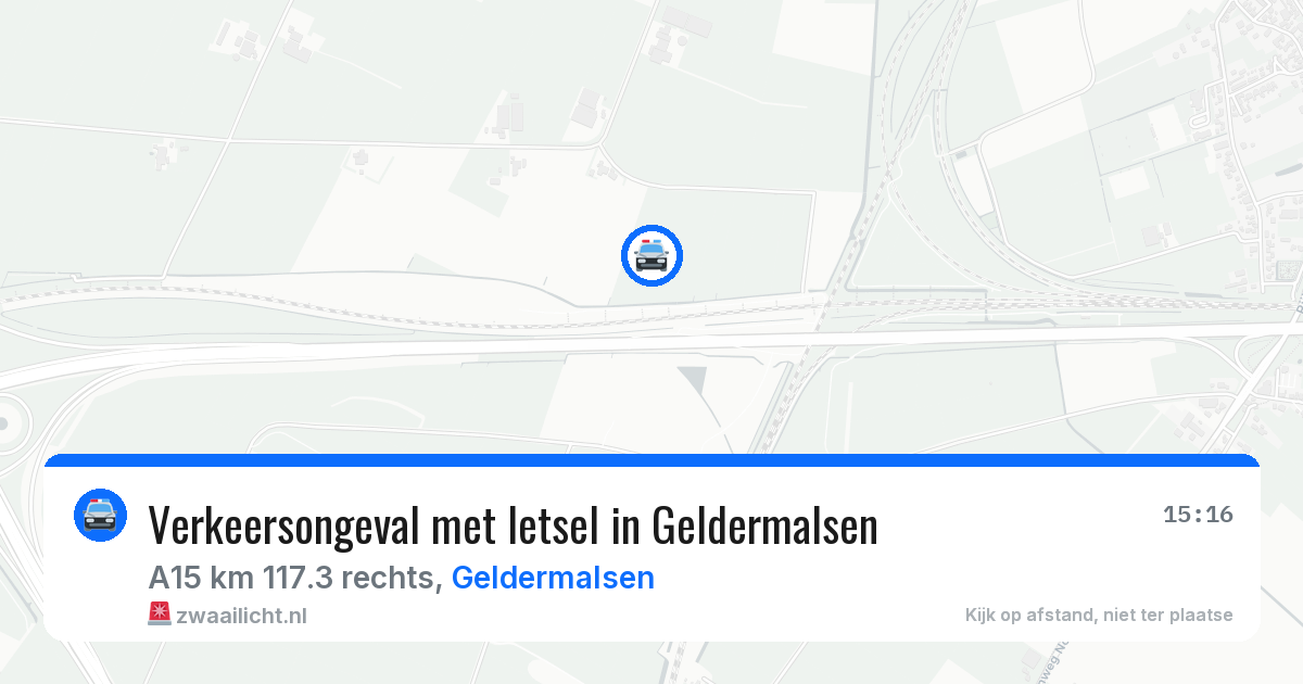 Verkeersongeval met letsel in Geldermalsen — 11 aug 2026