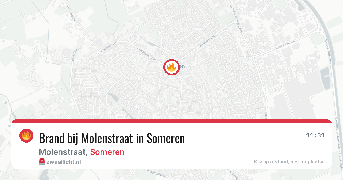 Brand bij Molenstraat in Someren — 13 mei 2026