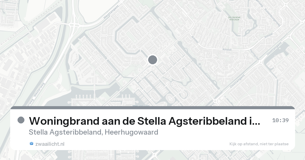 Woningbrand aan de Stella Agsteribbeland in Heerhugowaard — 16 aug 2026
