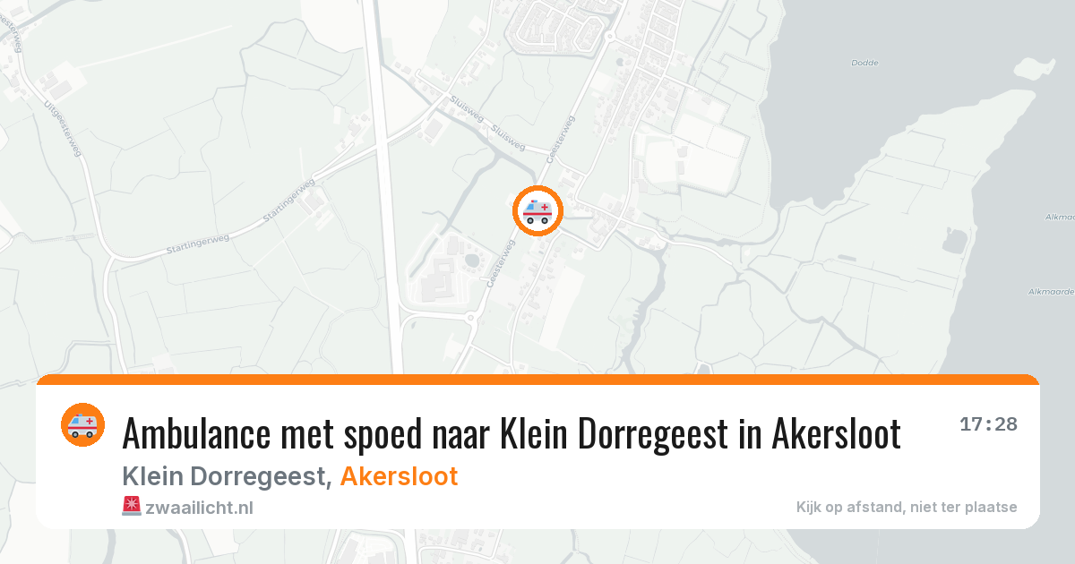 Ambulance met spoed naar Klein Dorregeest in Akersloot — 2 jul 2026