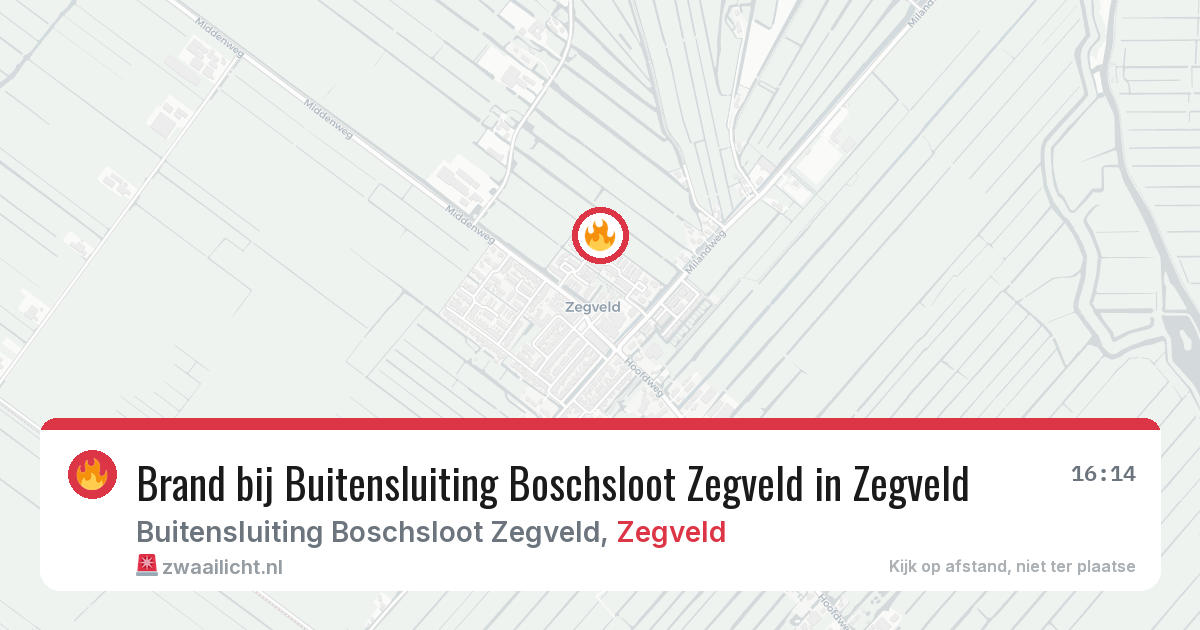 Brand bij Buitensluiting Boschsloot Zegveld in Zegveld — 4 mrt 2026