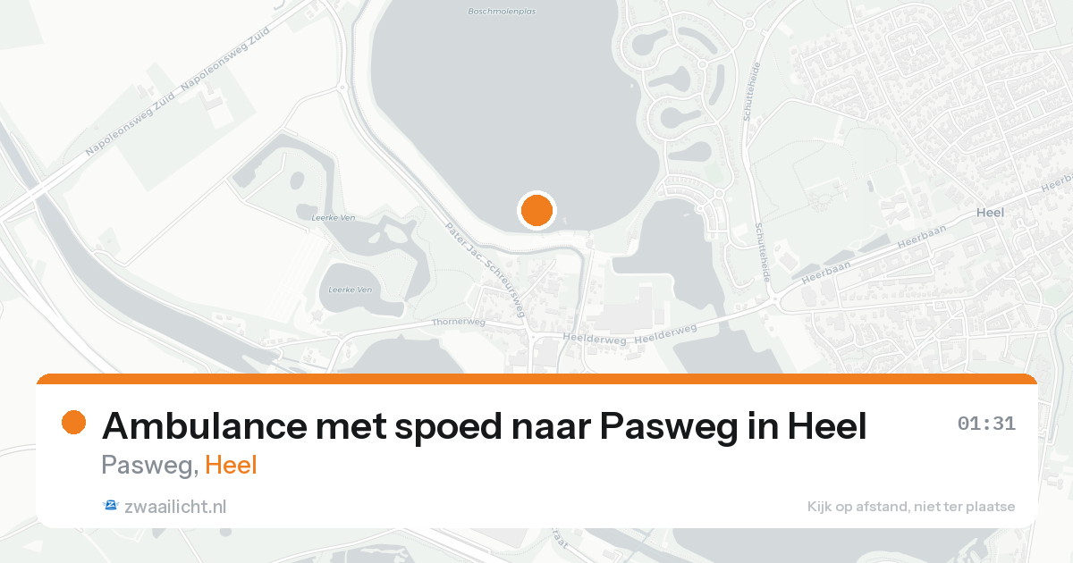Ambulance met spoed naar Pasweg in Heel — 17 aug 2026