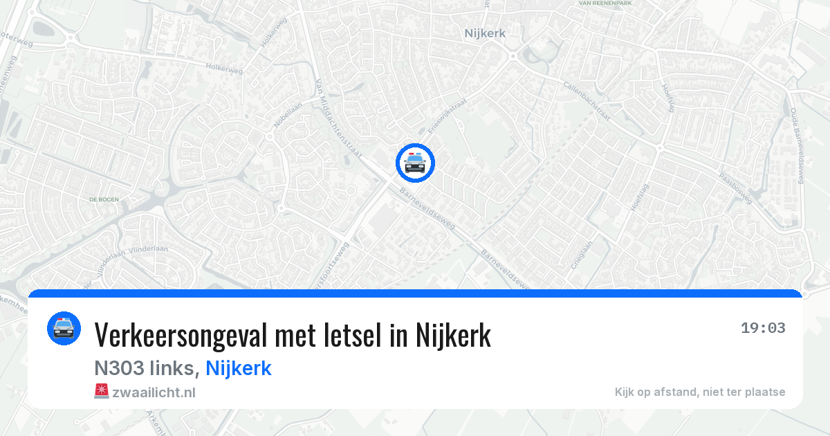 Verkeersongeval met letsel in Nijkerk — 14 apr 2026