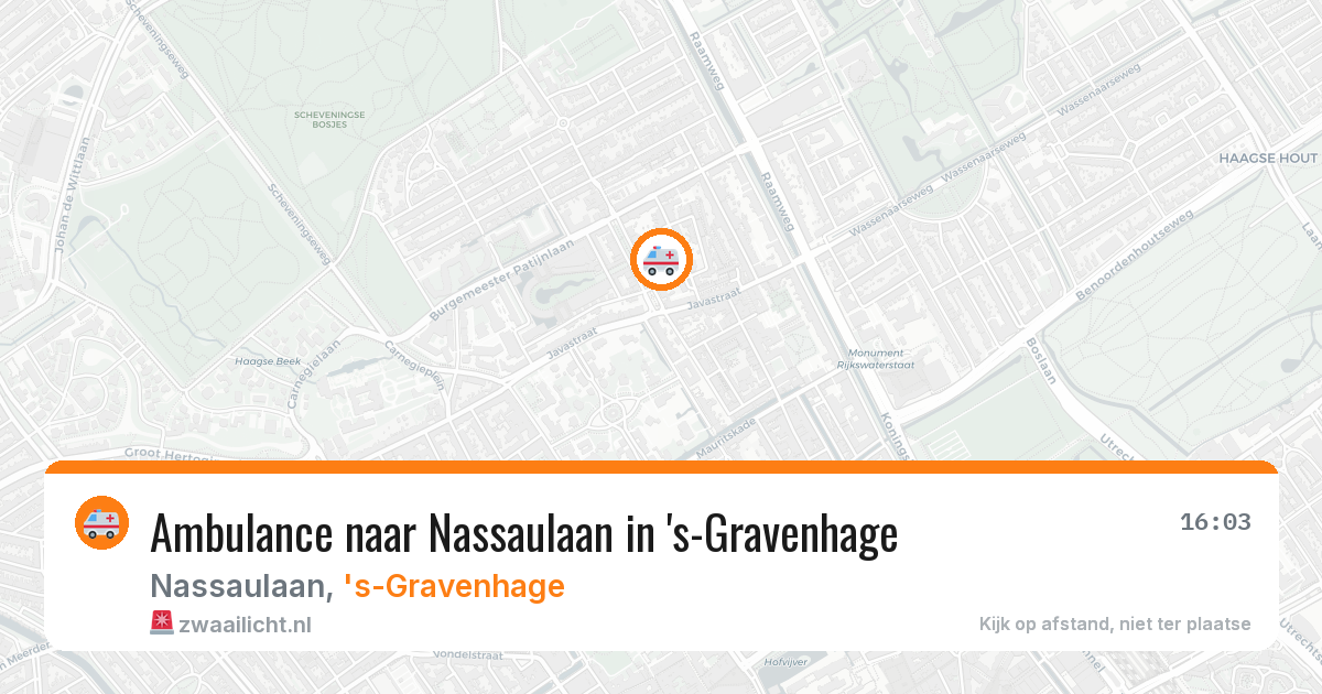 Ambulance naar Nassaulaan in 's-Gravenhage — 17 jun 2026