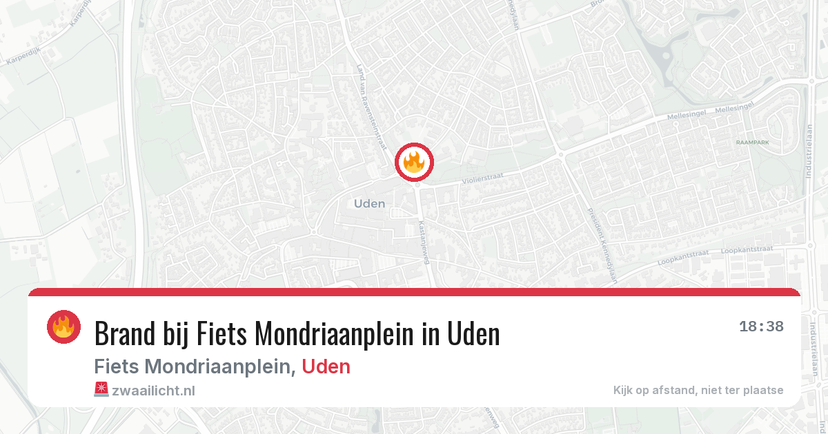 Brand bij Fiets Mondriaanplein in Uden — 8 feb 2026