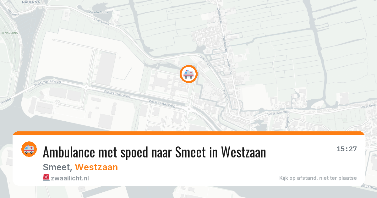Ambulance met spoed naar Smeet in Westzaan — 12 feb 2026