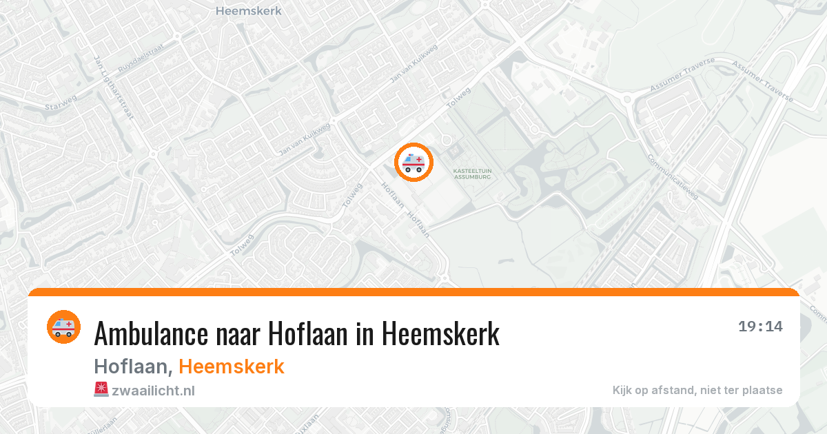 Ambulance naar Hoflaan in Heemskerk — 29 jun 2026