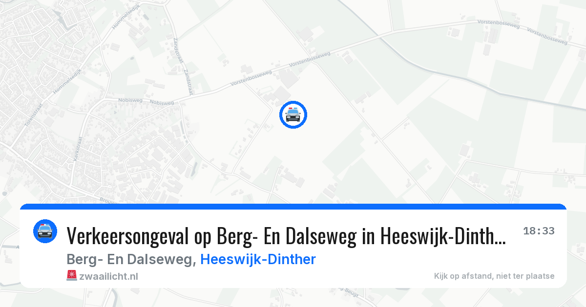 Verkeersongeval op Berg- En Dalseweg in Heeswijk-Dinther — 11 aug 2026