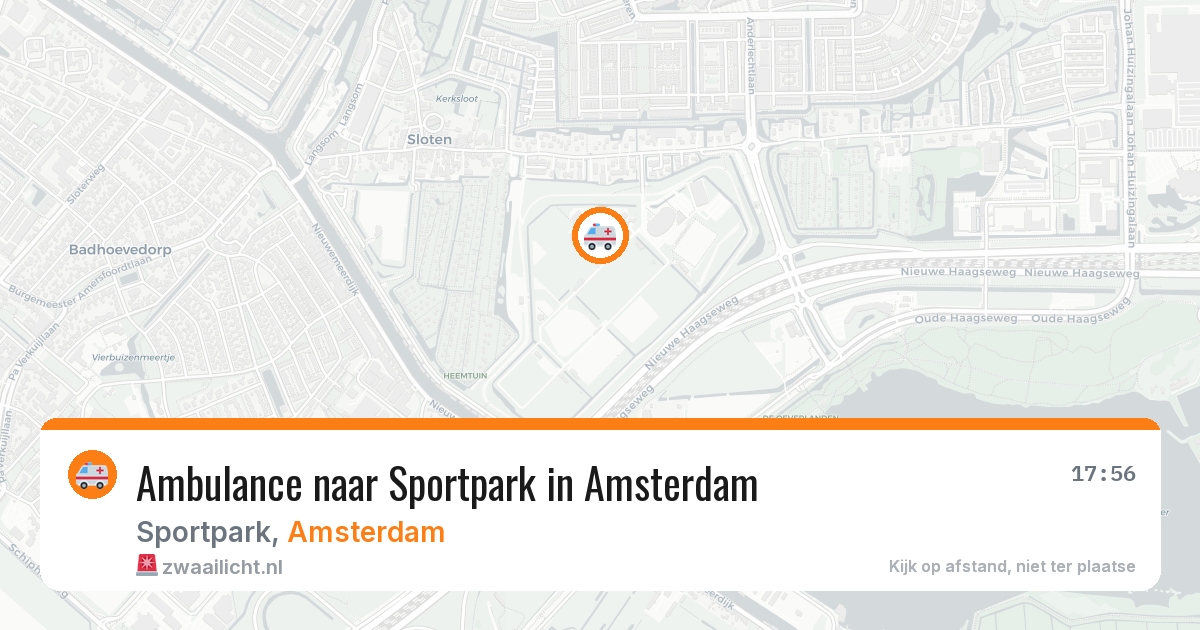 Ambulance naar Sportpark in Amsterdam — 28 mrt 2026