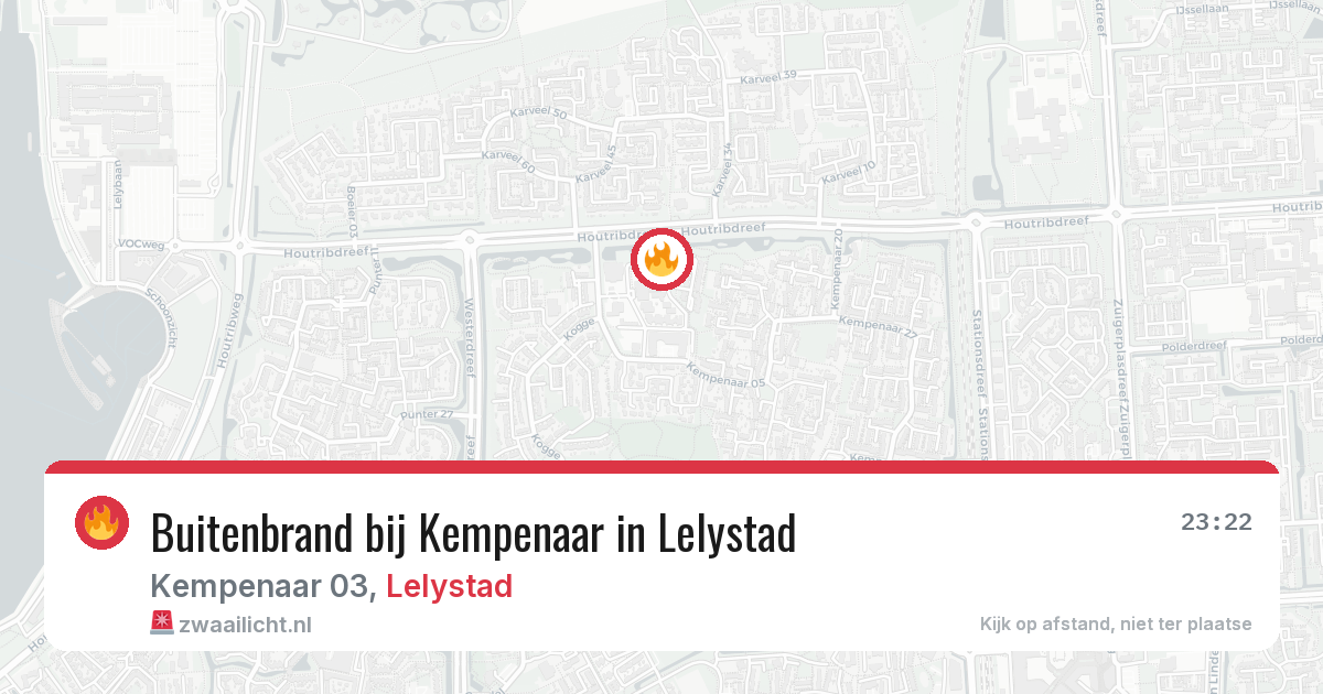 Buitenbrand bij Kempenaar in Lelystad — 11 aug 2026