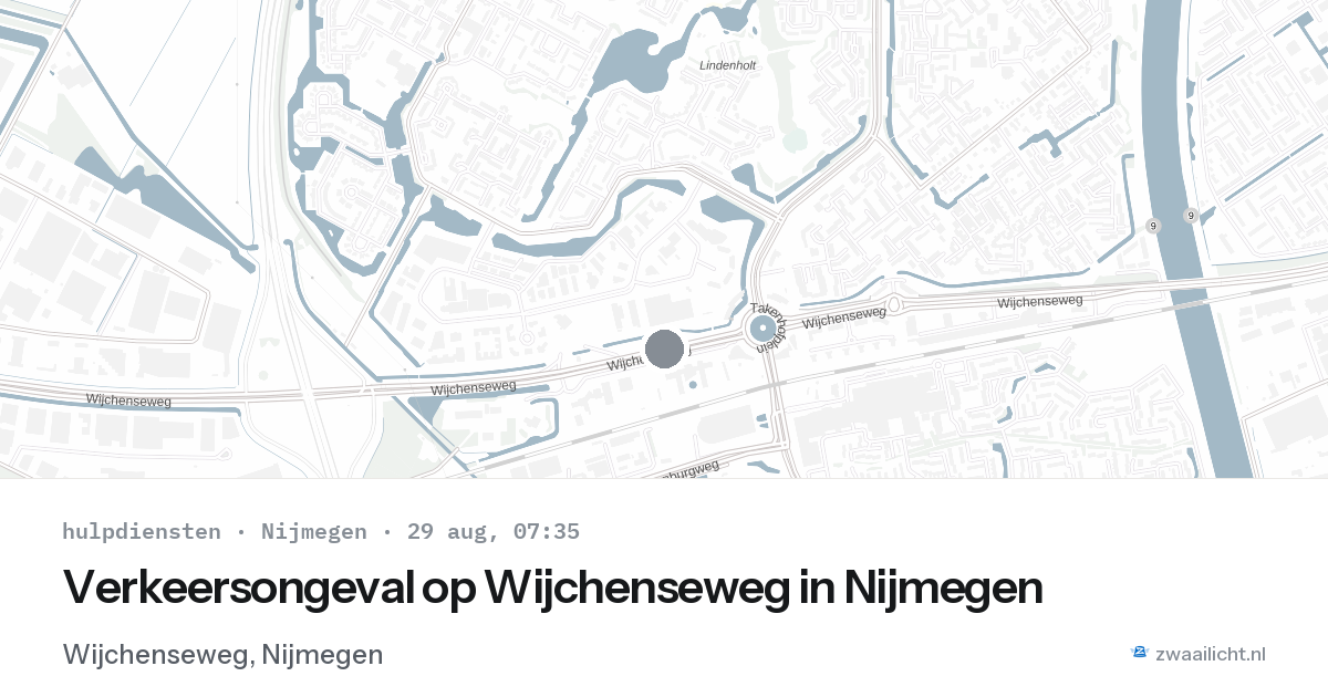 Verkeersongeval op Wijchenseweg in Nijmegen — 29 aug 2026