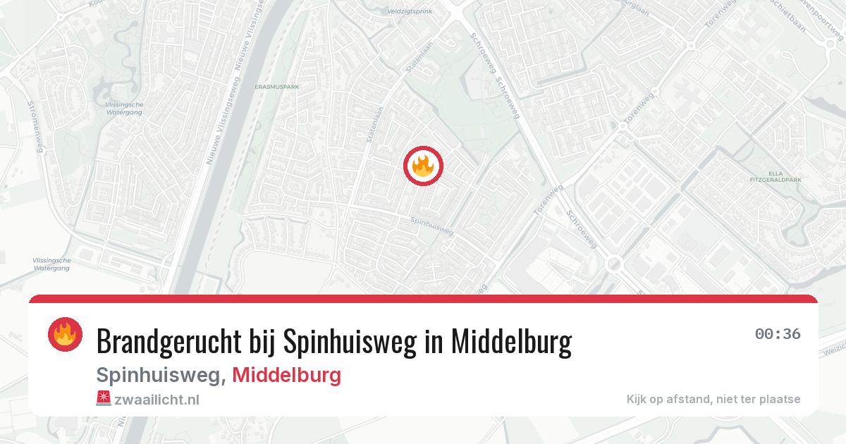 Brandgerucht bij Spinhuisweg in Middelburg — 20 jun 2026