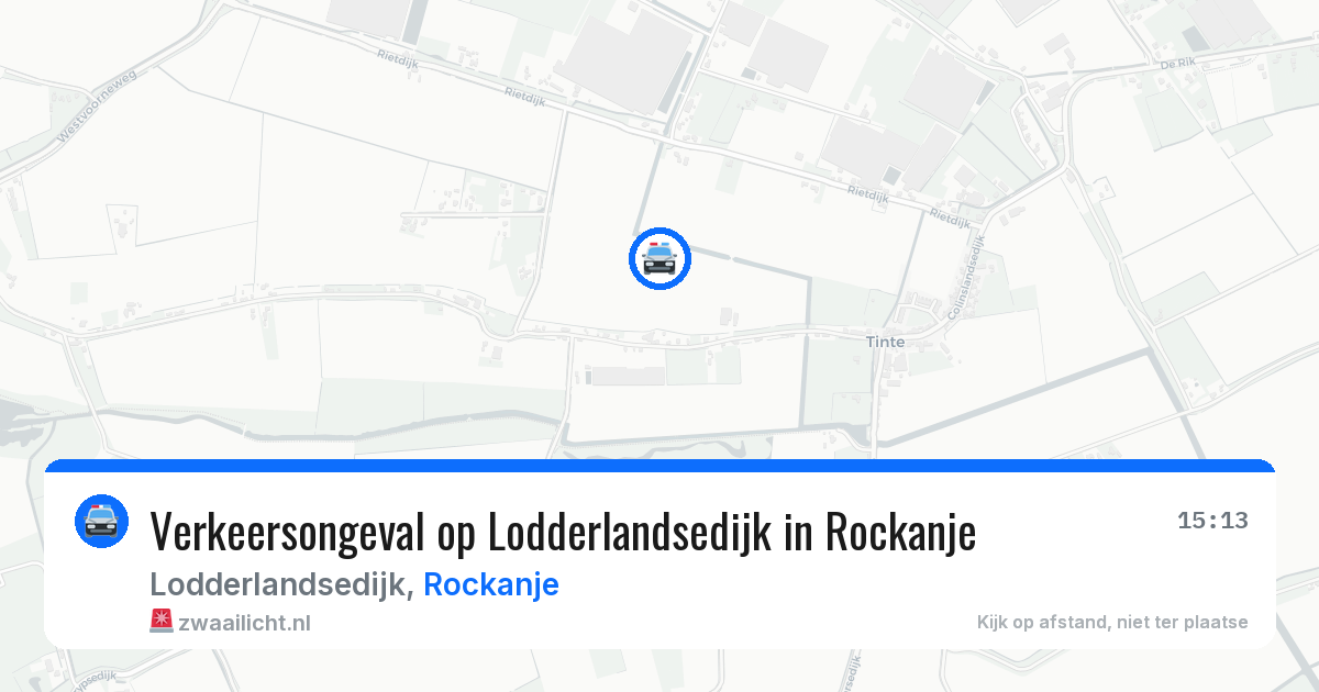 Verkeersongeval op Lodderlandsedijk in Rockanje — 6 jul 2026