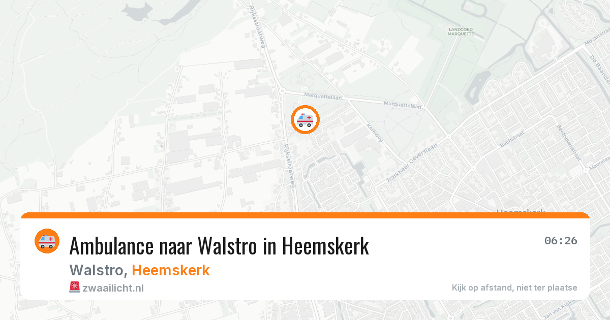 Ambulance naar Walstro in Heemskerk — 9 jul 2026
