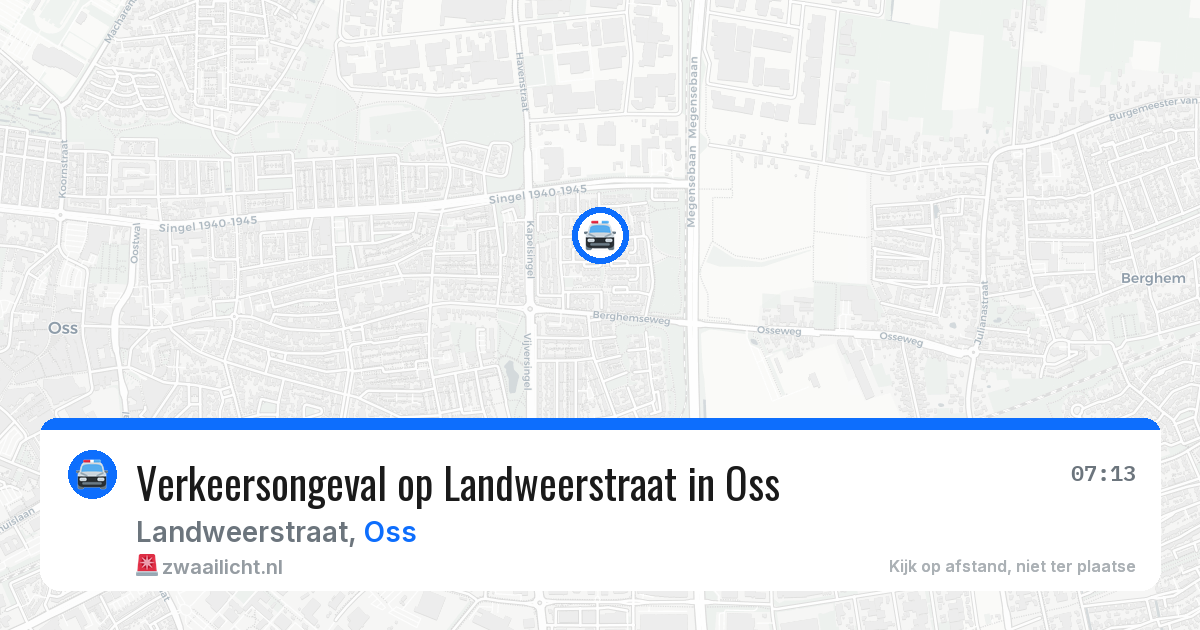 Verkeersongeval op Landweerstraat in Oss — 26 mei 2026
