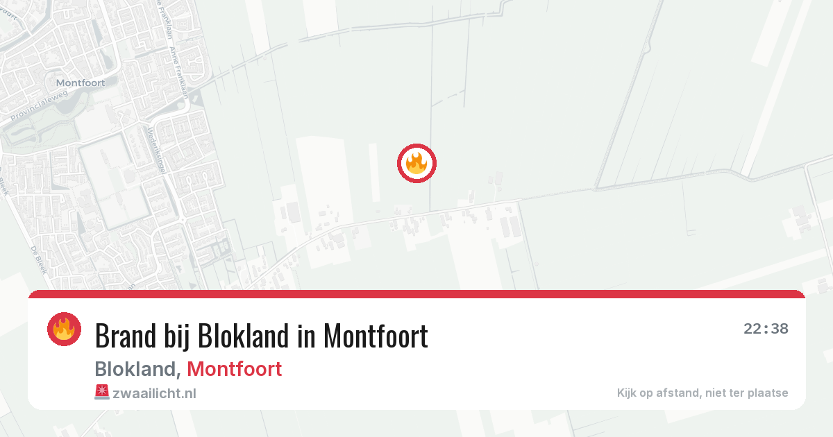 Brand bij Blokland in Montfoort — 19 jun 2026