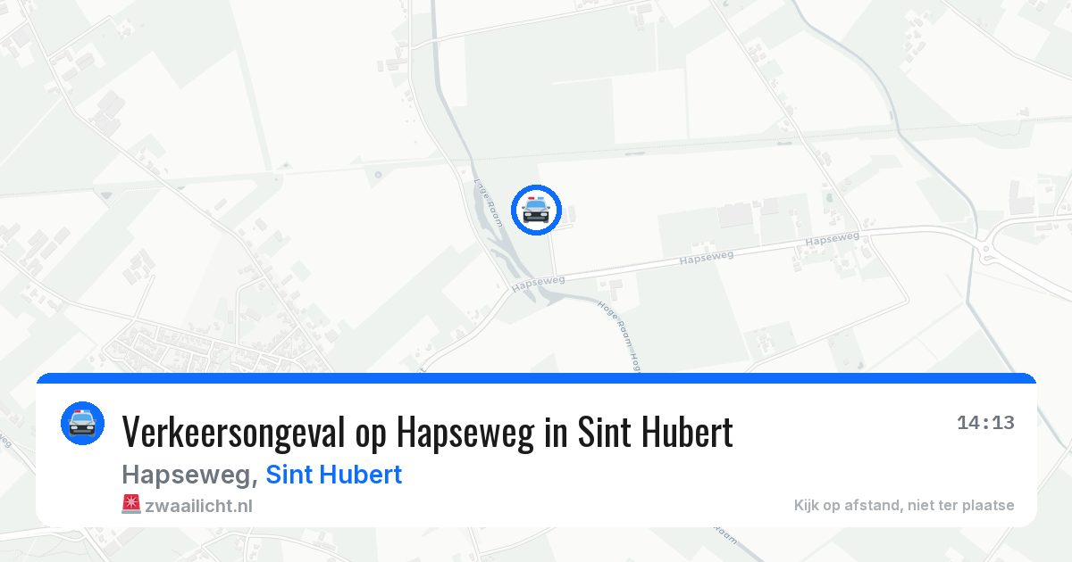 Verkeersongeval op Hapseweg in Sint Hubert — 30 mei 2026