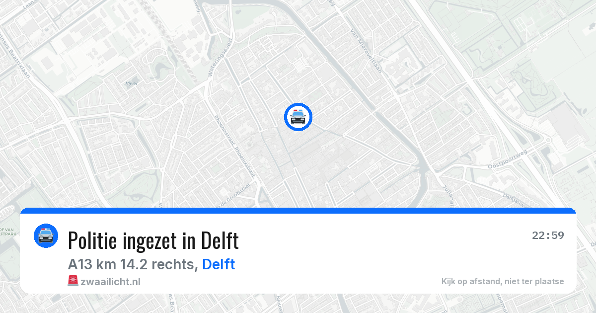 Politie ingezet in Delft — 17 jan 2026 | 🚨 Zwaailicht.nl