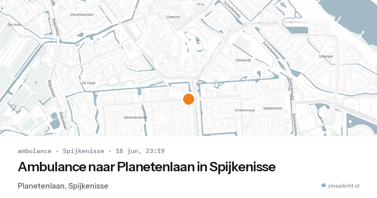 Ambulance naar Planetenlaan in Spijkenisse — 18 jun 2026