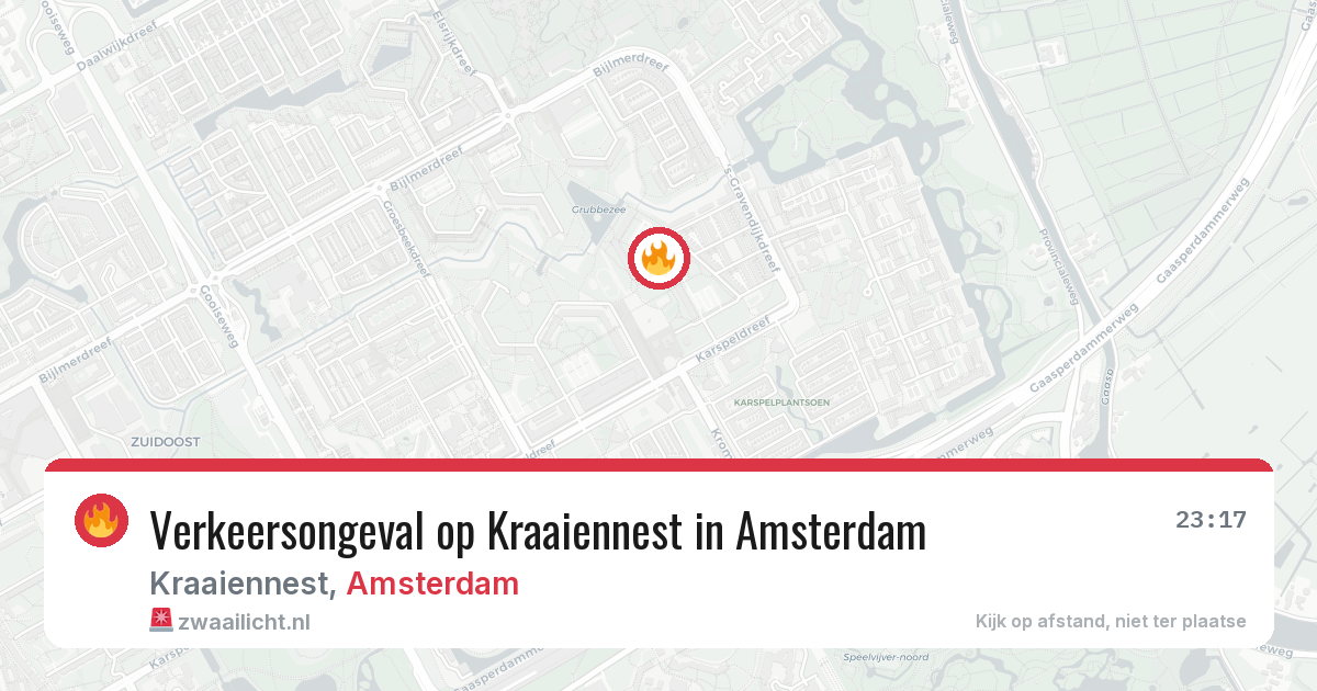 Verkeersongeval op Kraaiennest in Amsterdam — 11 apr 2026