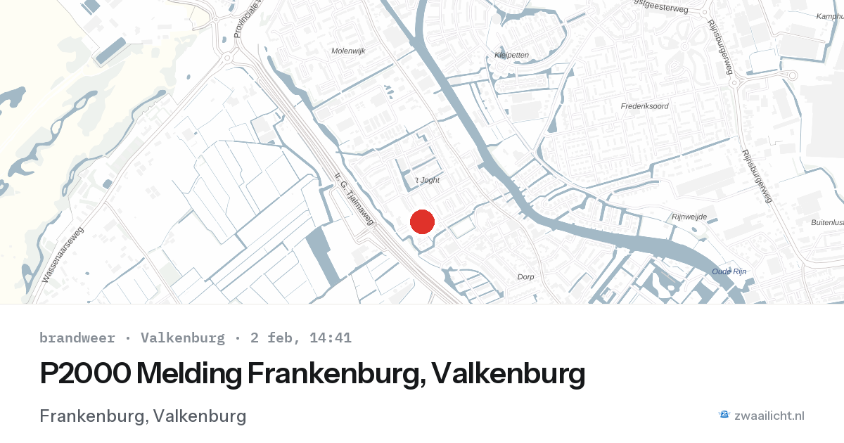 P2000 Melding Frankenburg, Valkenburg — 2 feb 2026
