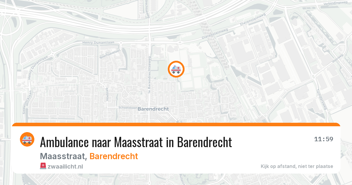 Ambulance naar Maasstraat in Barendrecht — 9 jun 2026