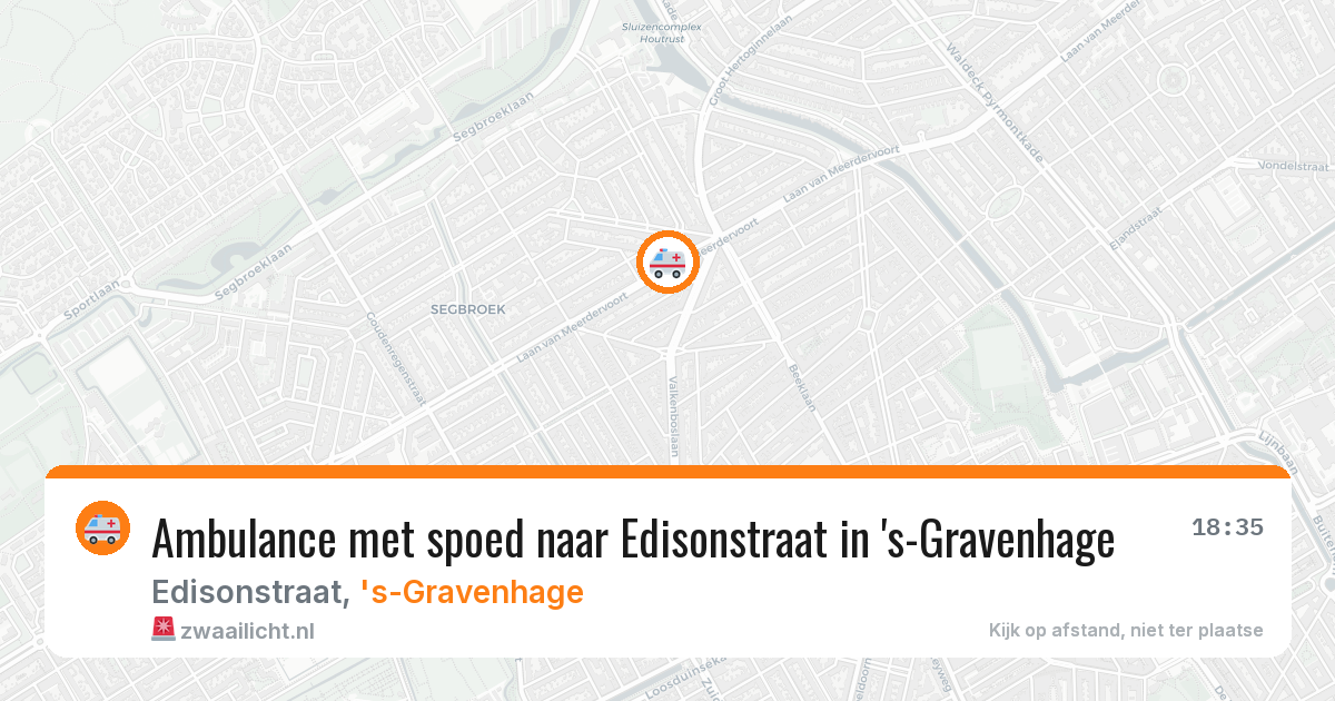 Ambulance met spoed naar Edisonstraat in 's-Gravenhage — 11 aug 2026