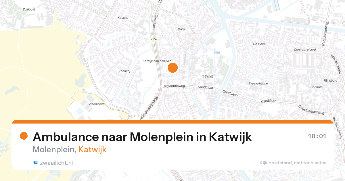 Ambulance naar Molenplein in Katwijk — 25 mei 2026