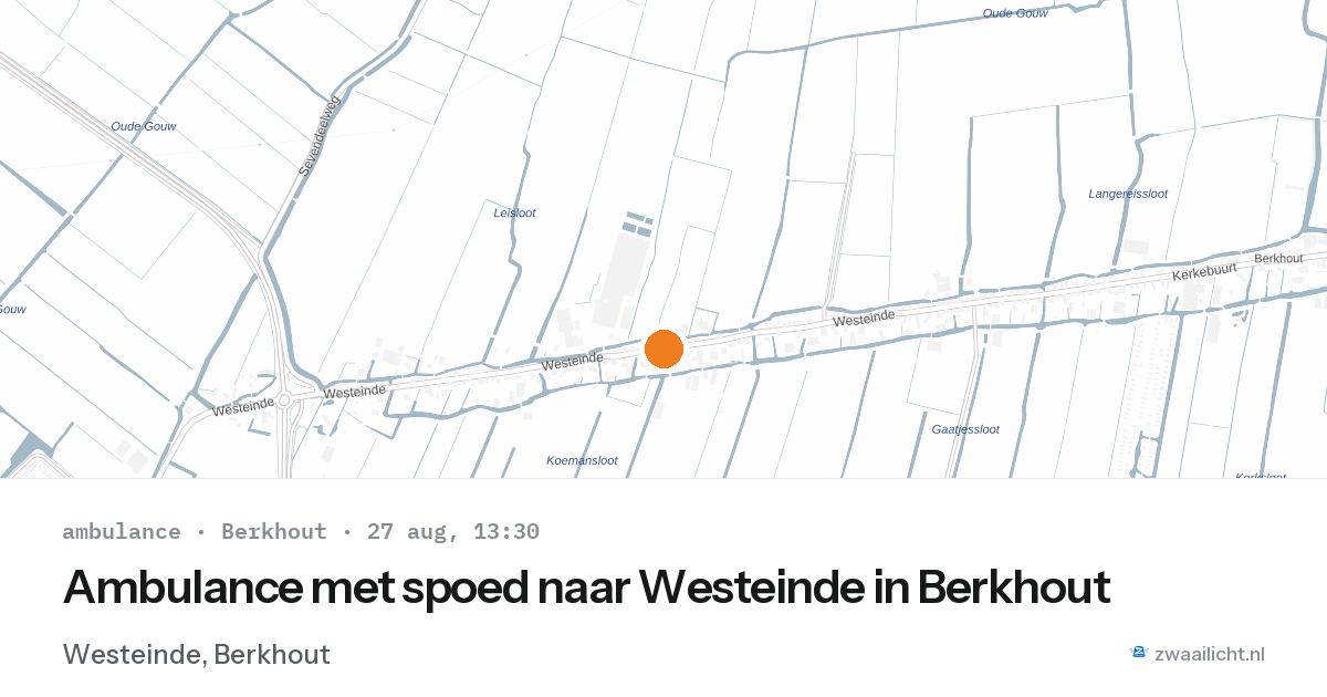 Ambulance met spoed naar Westeinde in Berkhout — 27 aug 2026