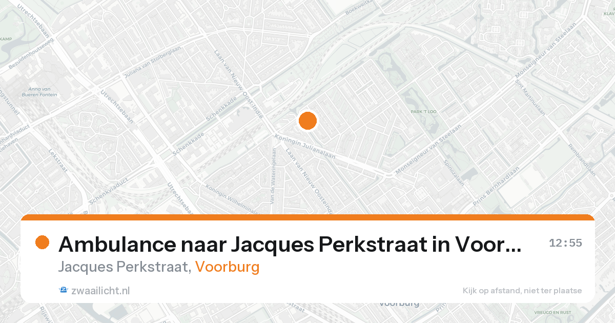 Ambulance naar Jacques Perkstraat in Voorburg — 18 aug 2026
