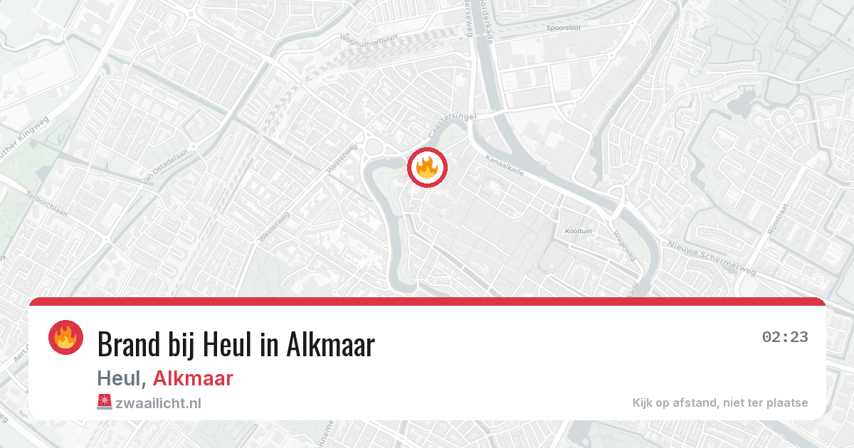 Brand bij Heul in Alkmaar — 6 aug 2026