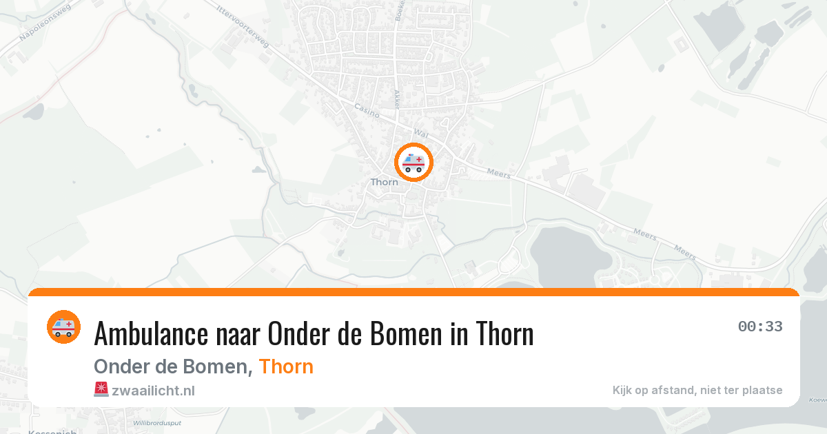 Ambulance naar Onder de Bomen in Thorn — 24 jul 2026